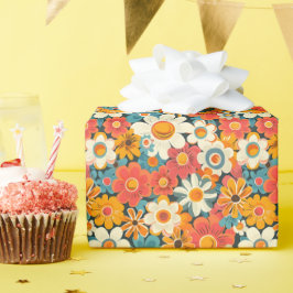 Retro-Daisy-Blumenverpackungspapier Geschenkpapier