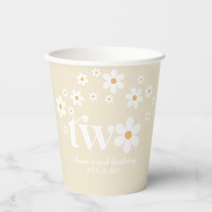 Retro daisy boho 2. pappbecher