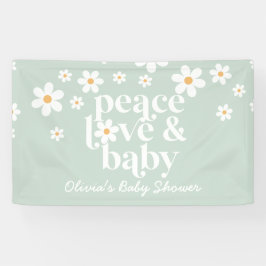 Retro Daisy boho Peace Liebe Baby Showbanner Banner