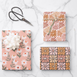 Retro Daisy Delight Geschenkpapier Set
