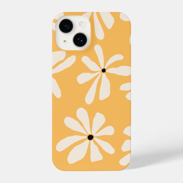 Retro Daisy Delight iPhone Case Hülle (Rückseite)