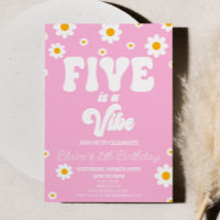 Retro Daisy Five Is A Vibe 5th Birthday Party