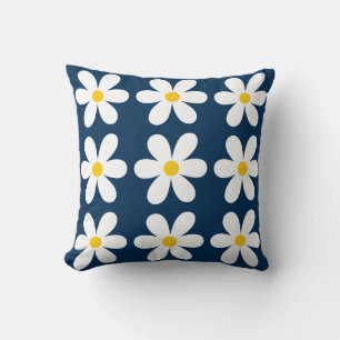 Retro Daisy Floral Pattern Kissen
