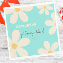 Retro Daisy floraler Kindergeburtstag