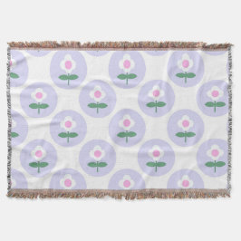 Retro Daisy Lila Tee Geburtstagsmütter Baby Decke