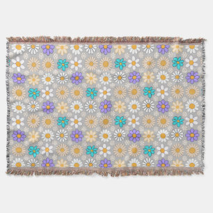 Retro Daisy Muster Simple.01. Gray BG Decke