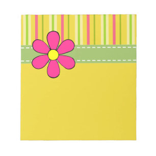 Retro Daisy Notepad Notizblock