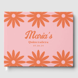 Retro Daisy Quinceanera Gästebuch