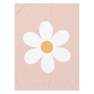 Retro daisy rosa boho tischdecke