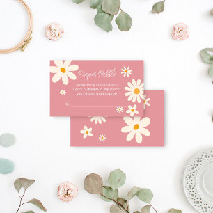 Retro daisy rosa Wüste Babydusche Windelpreispreis Begleitkarte