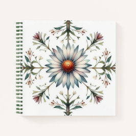 Retro Daisy Spiral Notebook Notizbuch