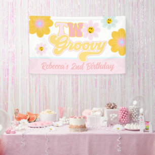 Retro-Daisy-Two-Groovy-Birthday-Banner Banner