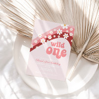 Retro daisy Wild Ein boho floraler erster Geburtst