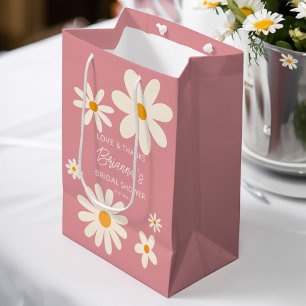 Retro daisy Wüste Rosa Brautparty Gefallen Gefalle Mittlere Geschenktüte