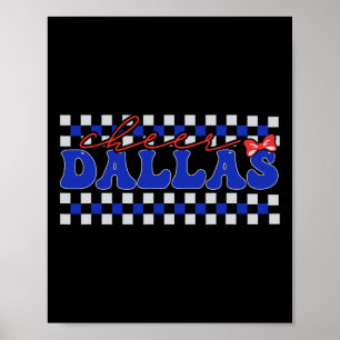 Retro-Dallas-Coquette-Schleifen-Cheer-T-Shirt Chee Poster