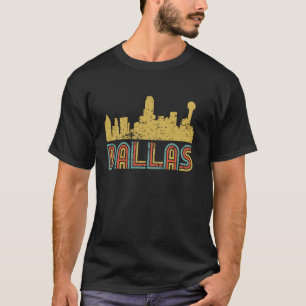 Retro Dallas-Skyline Vintage-Stadtbild Dallas Texa T-Shirt