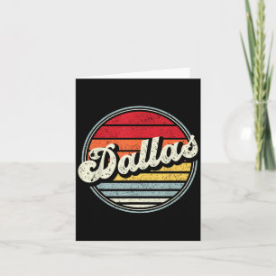 Retro Dallas Zuhause Staat Cool 70er Style Sunset Karte