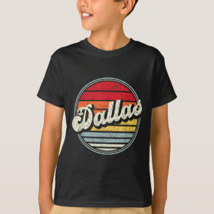 Retro Dallas Zuhause Staat Cool 70er Style Sunset T-Shirt
