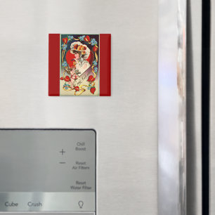Retro-Dame Mein Valentinsmagnet Magnet
