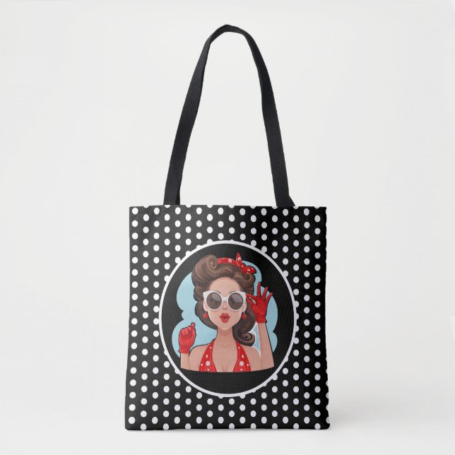 Retro-Damen-Tasche (Vorderseite)