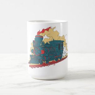 Retro-Dampflokzug - Liebhaber alter Transportmitte Kaffeetasse