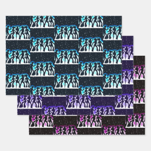Retro Dance Party Collection Geschenkpapier Set