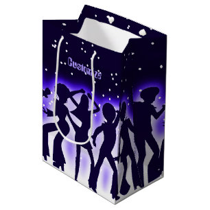 Retro Dance Party Lila Mittlere Geschenktüte