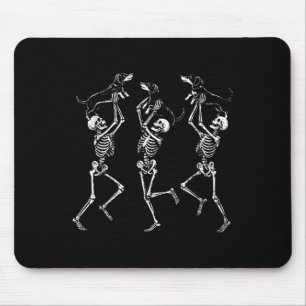 Retro Dancing Skeletts Dackel Niedlich Halloween D Mousepad