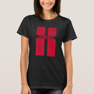 Retro Dänemark-Flagge Dänisches Souvenir großes Vi T-Shirt