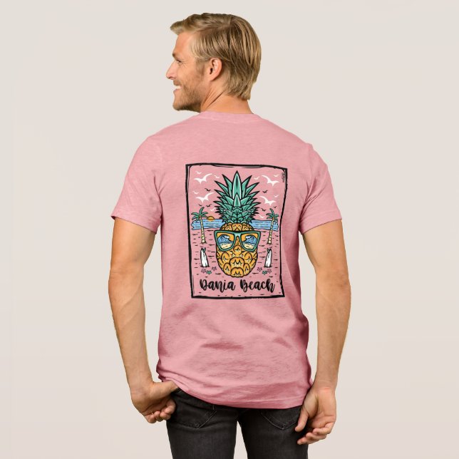 Retro Dania Beach Florida Tri-Blend Shirt (Rückseite voll)