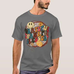 Retro dankbar dankbar gesegnet Herbst Dank T-Shirt