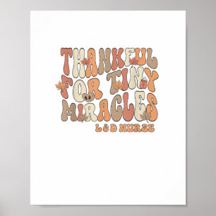 Retro dankbar für winzige Wunder Erntedank Labo Poster