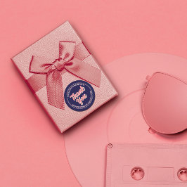 Retro "Danke" Typografie Cool Business Runder Aufkleber