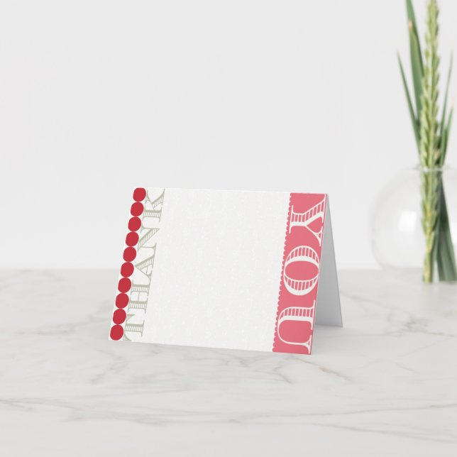 Retro Dankeschön Karte (Vorderseite)