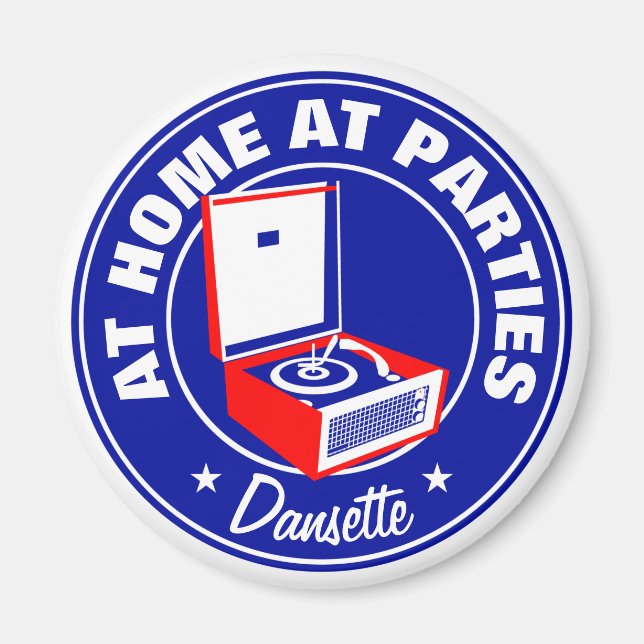 Retro Dansette Bermuda Kühlschrankmagnet Magnet (Vorne)