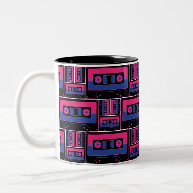Retro Dark Bi B-Seite Zweifarbige Tasse (Links)