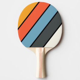 Retro Dark Rainbow Bold gestreift Tischtennis Schläger