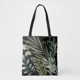 Retro Dark Sage Floral Fern Botanische Folien