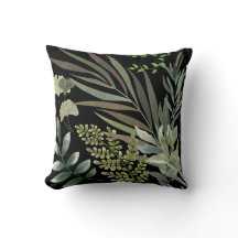 Retro Dark Sage Floral Fern Botanische Folien