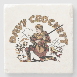 Retro Davy Crockett Steinuntersetzer