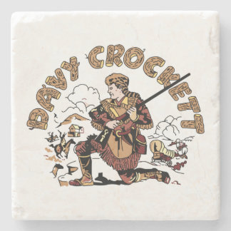 Retro Davy Crockett Steinuntersetzer