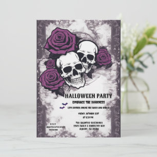 Retro Day of the Dead & Haunting Halloween-Party Einladung