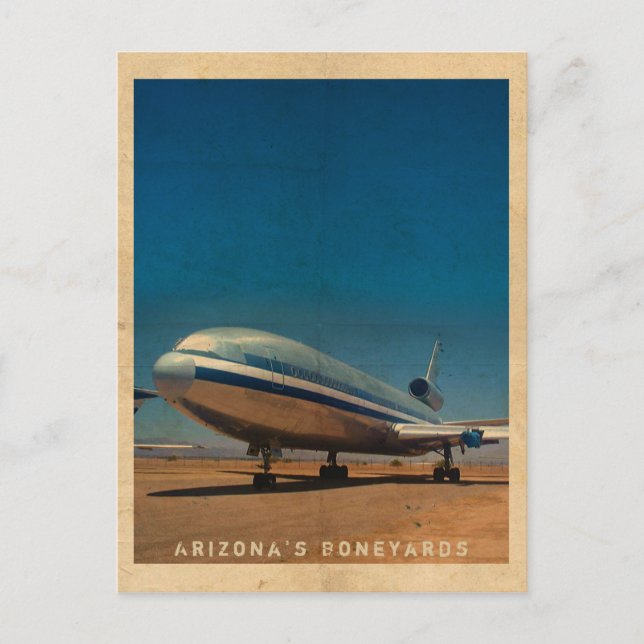 Retro DC10 Reisepostkarte Postkarte (Vorderseite)