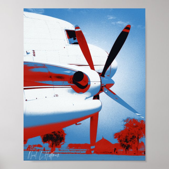 Retro DC-3 Poster (Vorne)
