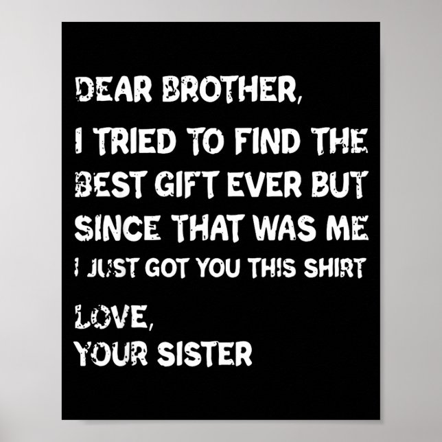 Retro Dear Brother I Tried To Find The  Poster (Vorne)
