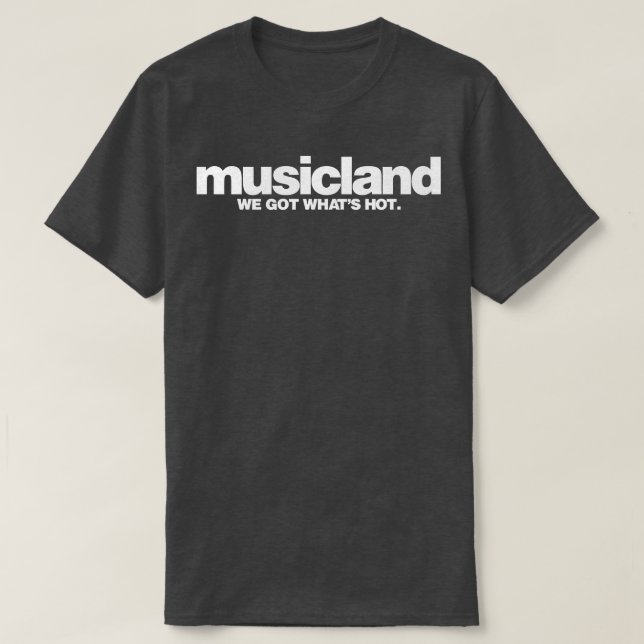 Retro Dedicated Musicland Record Store T-Shirt (Design vorne)