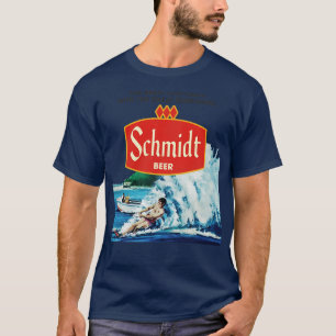 Retro Defunkt Schmidt Beer Waterskiing T-Shirt
