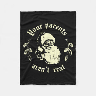 Retro Deine Eltern sind nicht der echte Weihnachts Fleecedecke