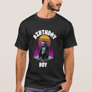 Retro-Dekorationen Kinder-Affe-Geburtstags-Tag VR- T-Shirt