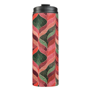 Retro dekorativer 70er 60er Stil Thermosbecher